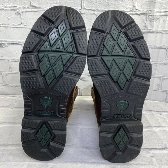 Ariat Groundbreaker Pull On Steel Toe 9 D Brown Round Toe 10014241 Work Boots - Picture 7 of 14